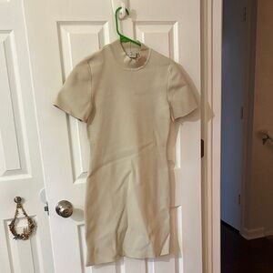 Babaton Cream Ribbed Knit Top